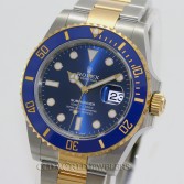 Rolex Submariner Date Ref 126613 18K Gold Steel Blue Dial